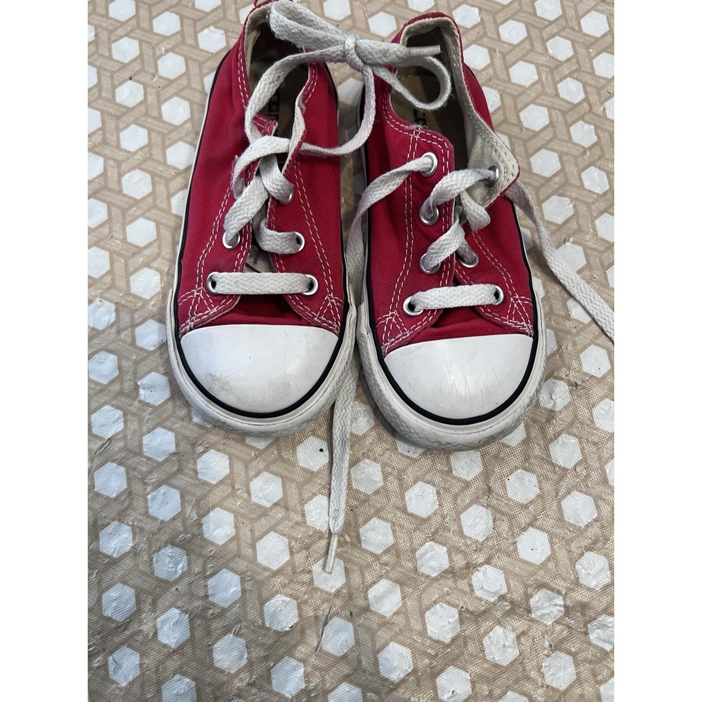 Converse Chuck Taylor Red All Star Toddler Shoes 7J236 US Size 8